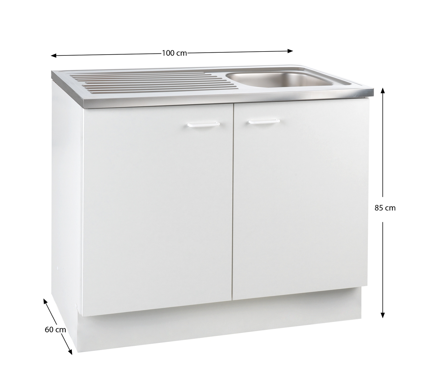 Spülenunterschrank Spülenschrank Küchenschrank Unterschrank mit Spüle Türen Weiß