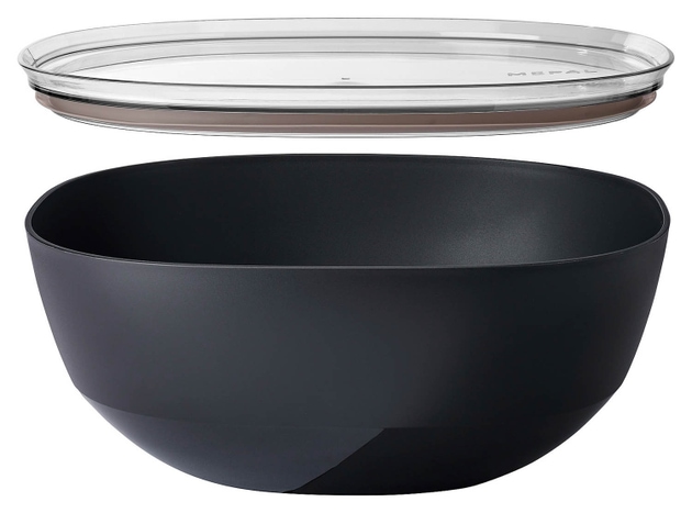 Servierschüssel 5000 ml SILUETA Schwarz - Polypropylen - mit Deckel