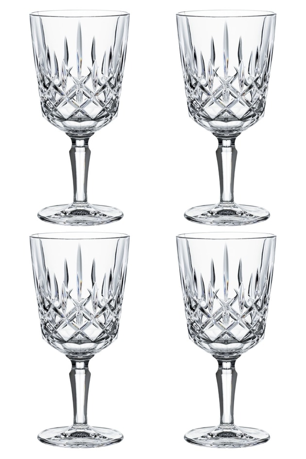 Weingläser 4er Set NOBLESSE Kristallglas - Schliffdekor