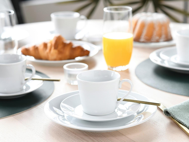 Kaffeeservice 18-teilig BASE für 6 Personen - Weiß - Porzellan