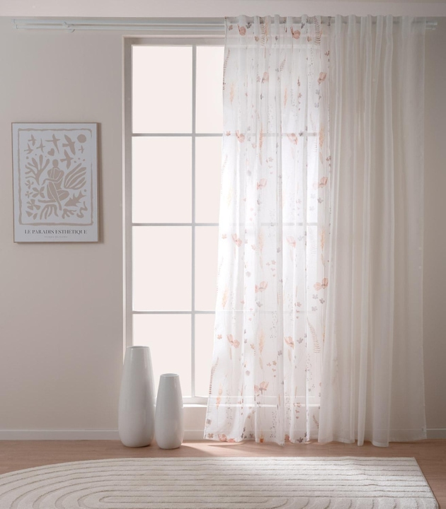 Verdeckter Schlaufenschal 140 X 245 Cm Wei Braun Creme Polyester verdeckter-schlaufenschal-140-x-245-cm-wei-braun-creme-polyester
