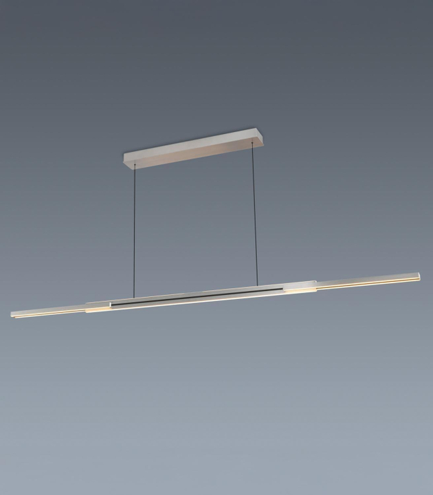 LED-Pendelleuchte WHIPPY 120 x 150 cm - 6-flammig - Aluminiumfarben ...
