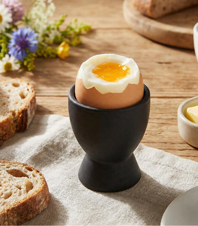 Eierbecher BRUNCH H 8 cm - Schwarz matt