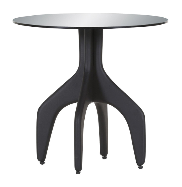 Beistelltisch MURPHY Ø 50 cm - Schwarz - Glas
