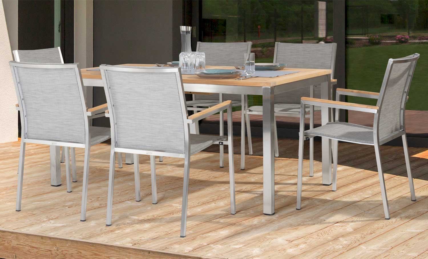 Stern Premium-Gartenmöbelset 6 Stühle & 1 Tisch | 000813013200000
